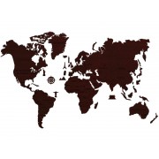 Деревянный конструктор «Карта мира »XXL« 3D пазл. Размер 1200*800мм тёмный дуб»