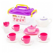 Набор детской посуды «Алиса» на 4 персоны (19 элементов) (в контейнере)