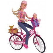 Simba 10 5739050 Кукла Штеффи на велосипеде, 29 см